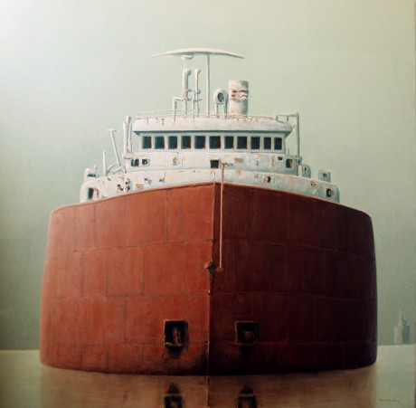 Loď  , 2014, 100 x 100, olej, plátno