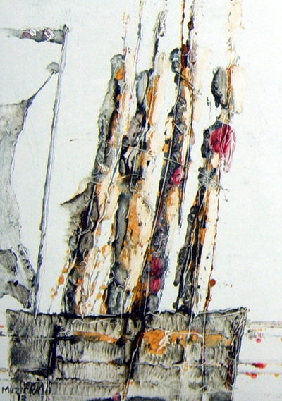 Loď bláznů, 2012, 22x16, monotyp
