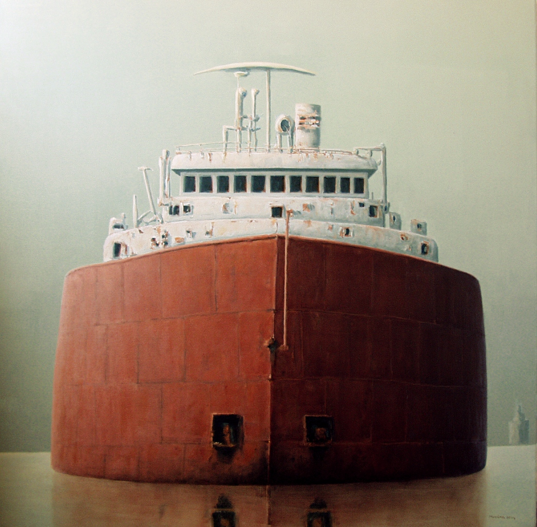 Loď , 2014, 100 x 100, olej, plátno