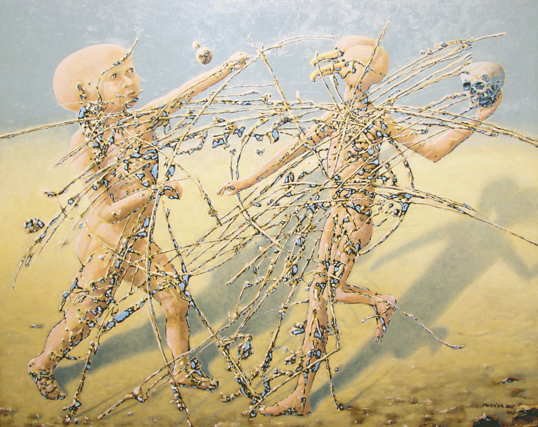 Dítě a skřet, 2015, 60x73, olej sololit
