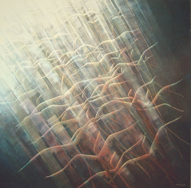 Roj andělů, 2006, 104x107, olej, dv deska